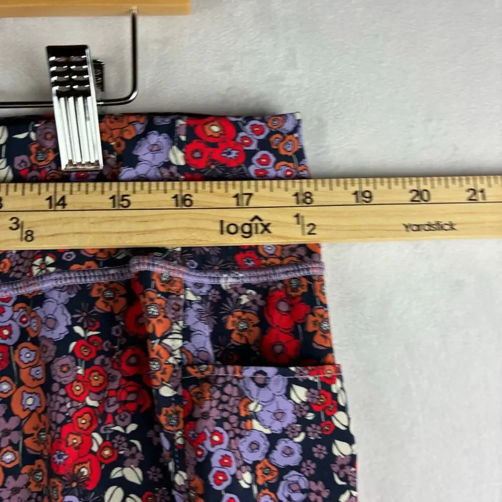Smartwool Active Lined Skirt Skort Womens Large Floral Print Sporty Hiking Trail